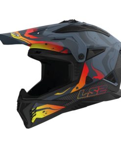 LS2 MX708 Fast II Wash cinza escuro fosco