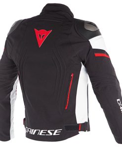 Alternative view of CASACO DAINESE RACING 3 D-DRY PRETO, BRANCO E VERMELHO FLUOR