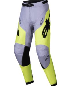 CALÇAS ALPINESTARS RACER VEIL CINZA E AMARELO FLUOR